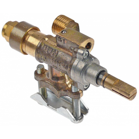 Robinet de gaz Siral, iesire filet ¼", intrare teava cu flansa