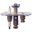 Arzator pilot cu 2 flăcări gaz natural cod 14 racord gaz 6mm dreapta 