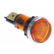 Lampa indicatoare ø 12 mm, 230V, galben