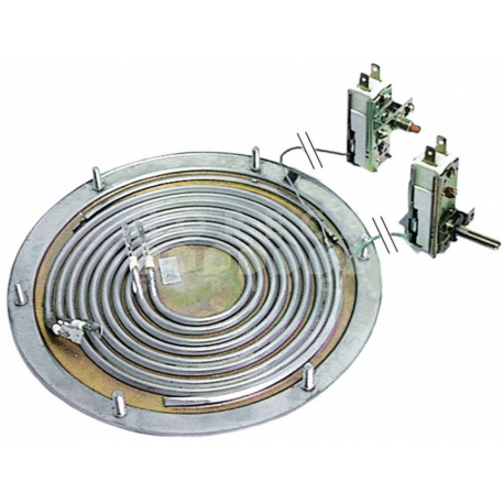 pPta incalzire 1800watt 230V CÎ 2 ø 196mm termostat de