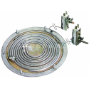 pPta incalzire 1800watt 230V CÎ 2 ø 196mm termostat de siguranță 250° termostat 128°C