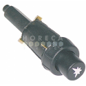 Aprinzator piezoelectric (bricheta) corp plastic cu apăsare ø montaj 22mm racord ø2mm