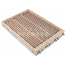 Rezistenta radianta dreptunghiular 3450watt 220V L 458mm L 320mm CÎ 3 racorduri 3x 2 bain-marie