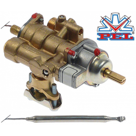 Robinet de gaz termostatic PEL 25ST, t.max. 280 ｰC, prindere cu