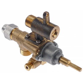 Robinet de gaz GPEL22RD, ax 6 x 4,6 mm, racorduri gaz M18