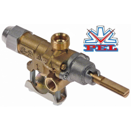 Robinet de gaz PEL21S, ax 8 x 6,5 mm, tesitura ax L 32 mm
