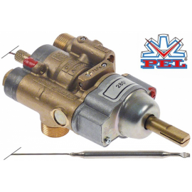 Robinet de gaz termostatic 24ST, temp max. 280 ｰC, capilar 1200