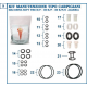 KIT DE GARNITURI COMPLET TIP TRE B/P - 39/B/P - 39/B/P/E