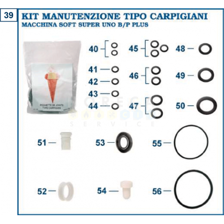 KIT DE GARNITURI COMPLET TIP SUPER UNO B/P PLUS - SUPER 1