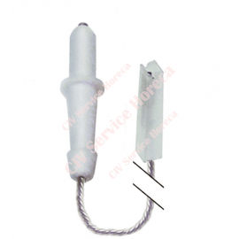 Electrod de aprindere D1 ø 6mm lungime cablu 600mm racord F 2,8x0,8mm D2 ø 10mm L1 1mm LC1 15mm
