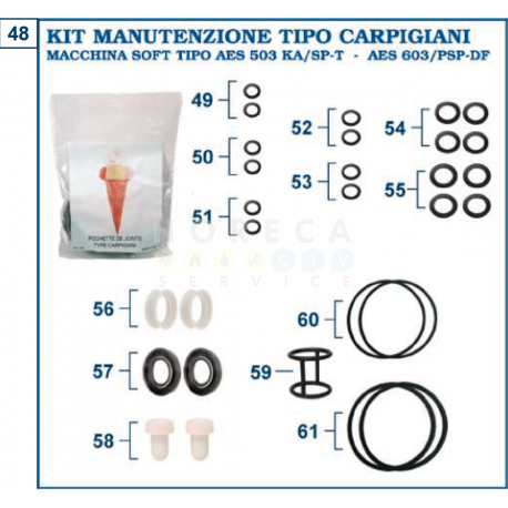 KIT DE GARNITURI COMPLET TIP AES 503 KA / SP-T - AES 603 /