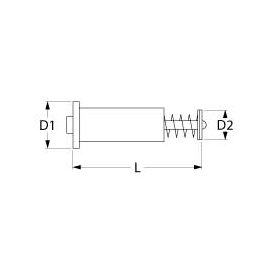 Bobina cu supapa electromagnetica standard L 39mm D1 ø 15,4mm D2 ø 11mm