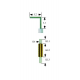 Electrod de aprindere D1 ø 7mm L1 15mm L2 25mm LC1 18mm LC2