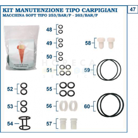 KIT DE GARNITURI COMPLET TIP 253 / BAR / P - 263 / BAR / P