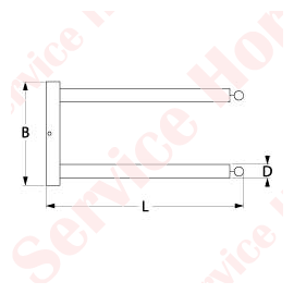 Radiator cu infraroșu L 247mm L 62,5mm 400watt 230V Î 22,5mm lungime cablu 100mm
