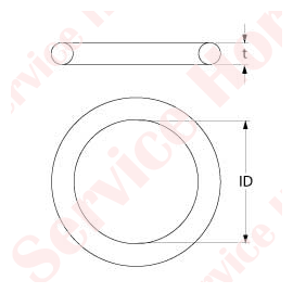 Garnitură inelară silicon grosime material 3mm DI ø 74mm P 1bucată