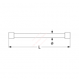Rezistenta quartz 200watt 115V L 340mm ø 11mm racord fișă plată masculină 6,3mm