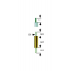 Electrod de aprindere D1 ø 6mm L1 15mm LC1 9mm LC2 26mm LC3