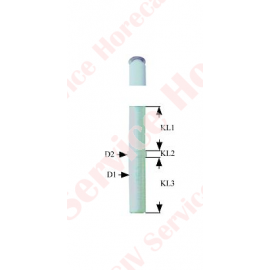 Electrod de aprindere D1 ø 7mm D2 ø 8,5mm lungime cablu 950mm LC1 28mm LC2 3mm LC3 23mm