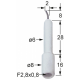 Electrod de aprindere D1 ø 6mm racord F 2,8x0,8mm D2 ø 8mm L1