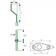 Electrod de aprindere LF 38mm LF 17mm D1 ø 9,5mm L1 100mm L2
