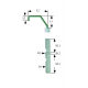 Electrod de aprindere D1 ø 7mm D2 ø 9mm racord M4 L1 16mm L2
