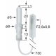 Electrod de aprindere D1 ø 5mm lungime cablu 730mm racord F