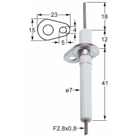 Electrod de aprindere LF 23mm LF 15mm D1 ø 7mm L1 18mm LC1 12mm