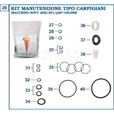 KIT DE GARNITURI COMPLET TIP AES / 381 / PSP COLOR