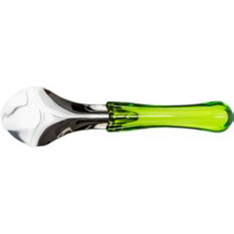 SPATULĂ DIN OȚEL INOXIDABIL CU MÂNER ERGONOMIC VERDE cm. 26