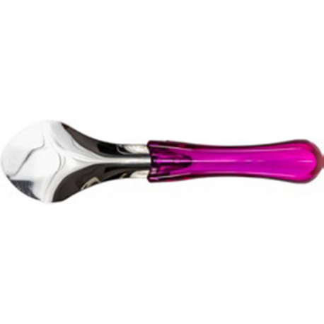 SPATULĂ DIN OȚEL INOXIDABIL CU MÂNER ERGONOMIC ROZ cm. 26