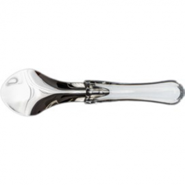 SPATULĂ DIN OȚEL INOXIDABIL CU MÂNER ERGONOMIC TRANSPARENT cm.