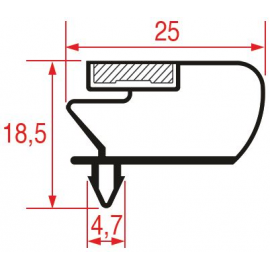 Garnitura frigider profil 9796 L 405mm L 650mm mărime inserție
