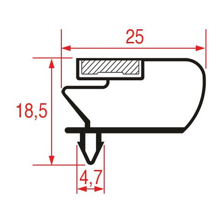 Garnitura frigider profil 660x415 mm