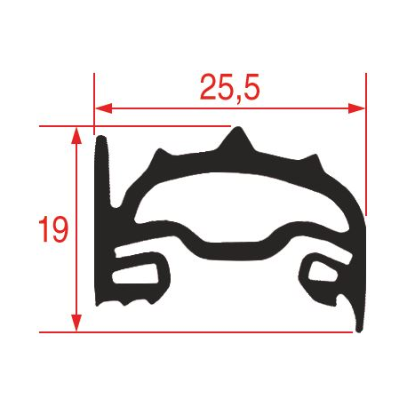 Garnitura usa profil 2510 L 450mm L 530mm P 1 dimensiuni