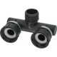 Racord furtun filet 3/4" plastic distanță între racorduri 60mm