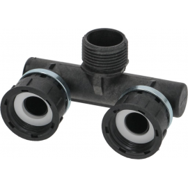 Racord furtun filet 3/4" plastic distanță între racorduri 60mm